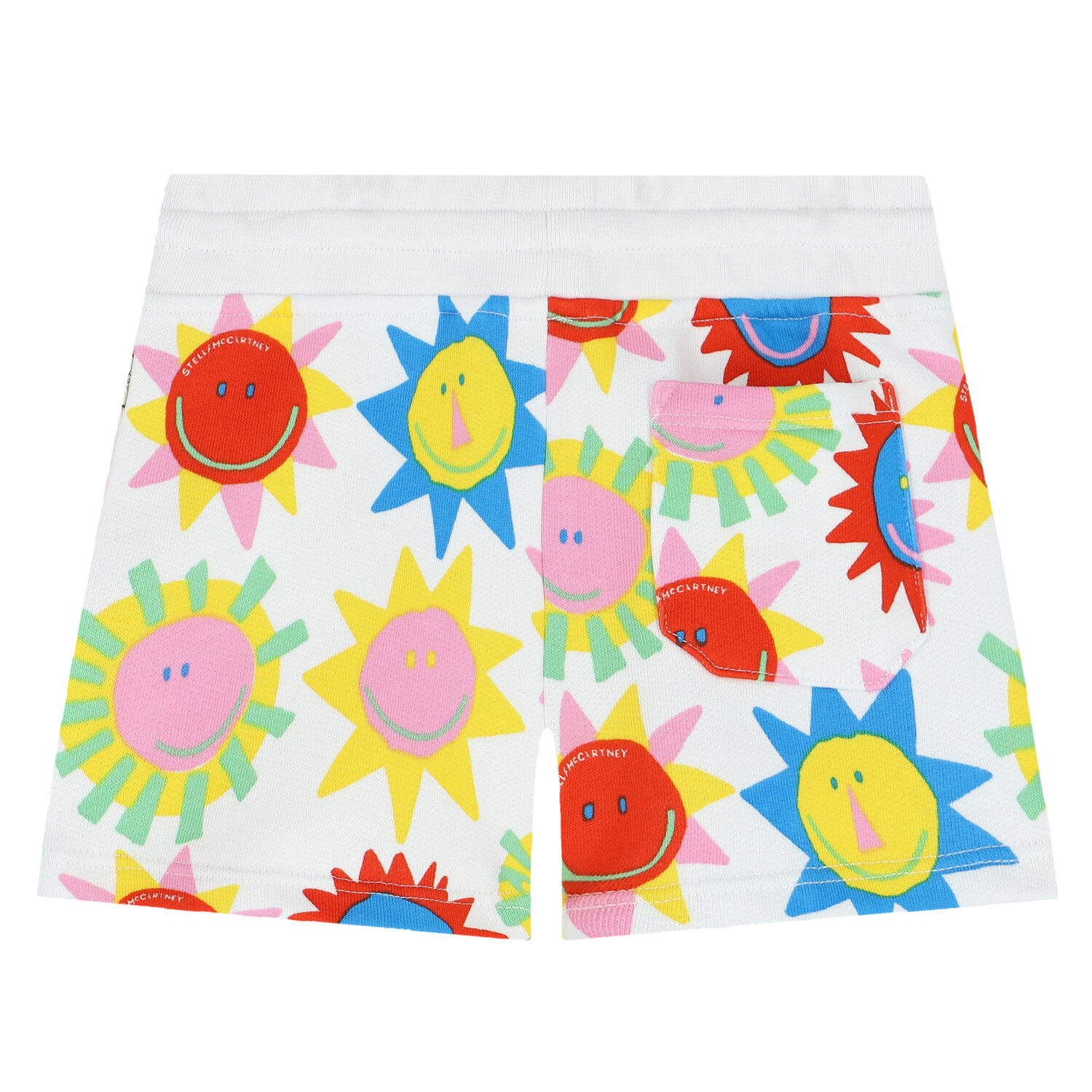 Younger Girls White Sun Shorts, 1, hi-res image number null